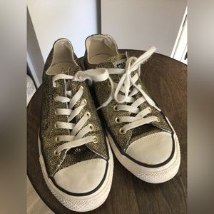 Converse Gold Sparkle Sneakers